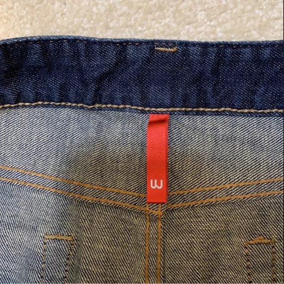 Uniqlo UJ Blue Denim Jeans Skirt Women Size Waist 64cm XS 4 Pockets Zipper - Picture 3 of 10